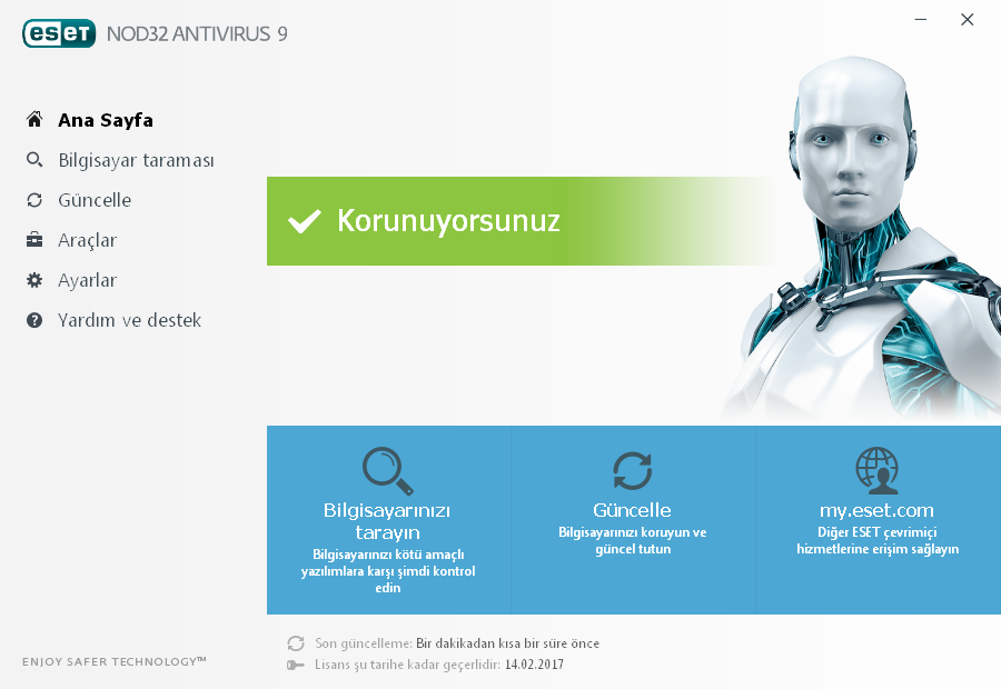 ESET NOD32 Antivirus 9.0.377.1 Final TR (25.04.2016) | Katılımsız