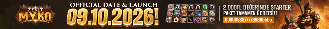 ZenitMyko.Com ▌Old Myko v.1098 ▌70 Level CAP ▌Official : 09 Ekim Cuma 22:00 ▌Starter Paket Bizden! banner