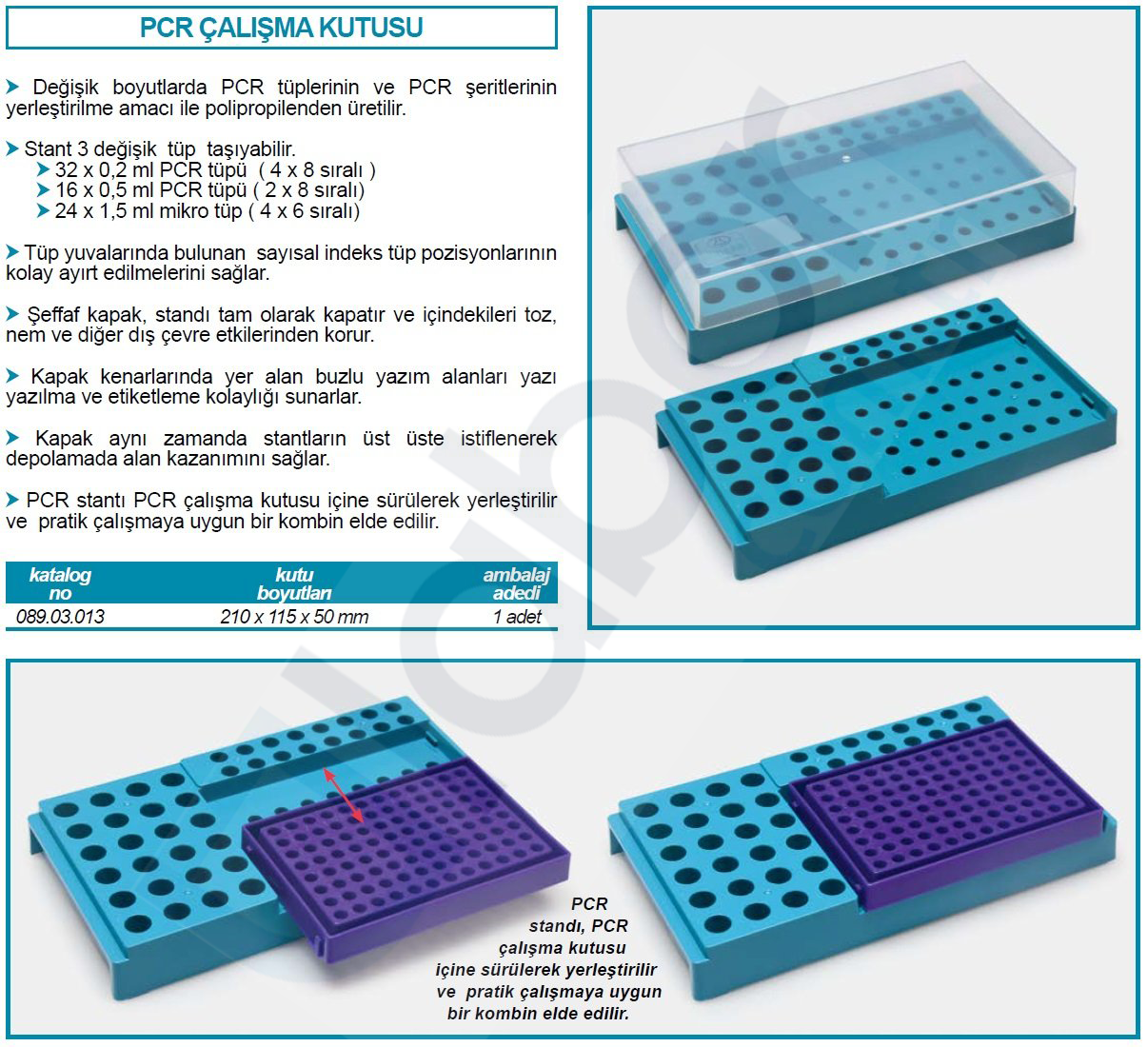 ISOLAB PCR Çalışma Kutusu - P.P