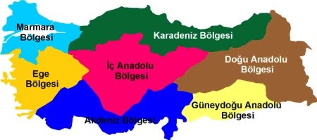 Turkiye Bolgeler Haritası