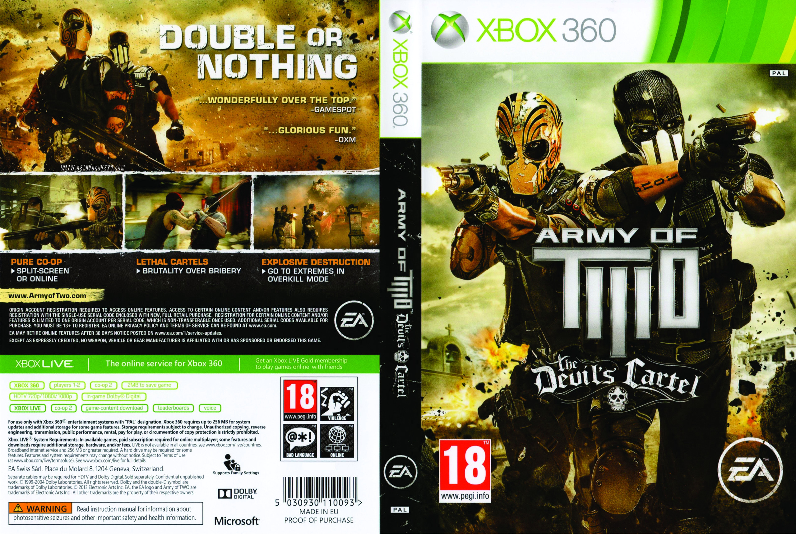 Xbox 360 игры 2024. Army of two Xbox 360 обложка. Army of two на Икс бокс 360. Обложки к играм Xbox 360 Army of two. Army of two the Devil's Cartel Xbox 360.