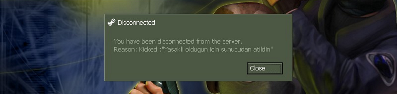 You have been banned from this Server КС 1.6.