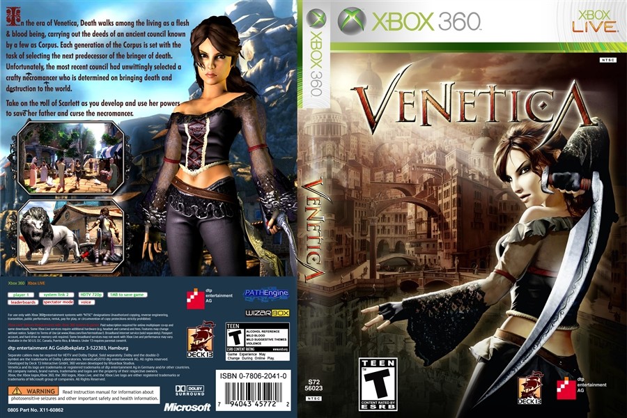Xbox сохранения игр. Венетика Скарлетт. Venetica Xbox 360. Ps3 Rus обложка Venetica. Игры на Xbox для девушек.