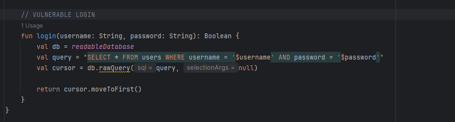 DB login Logic