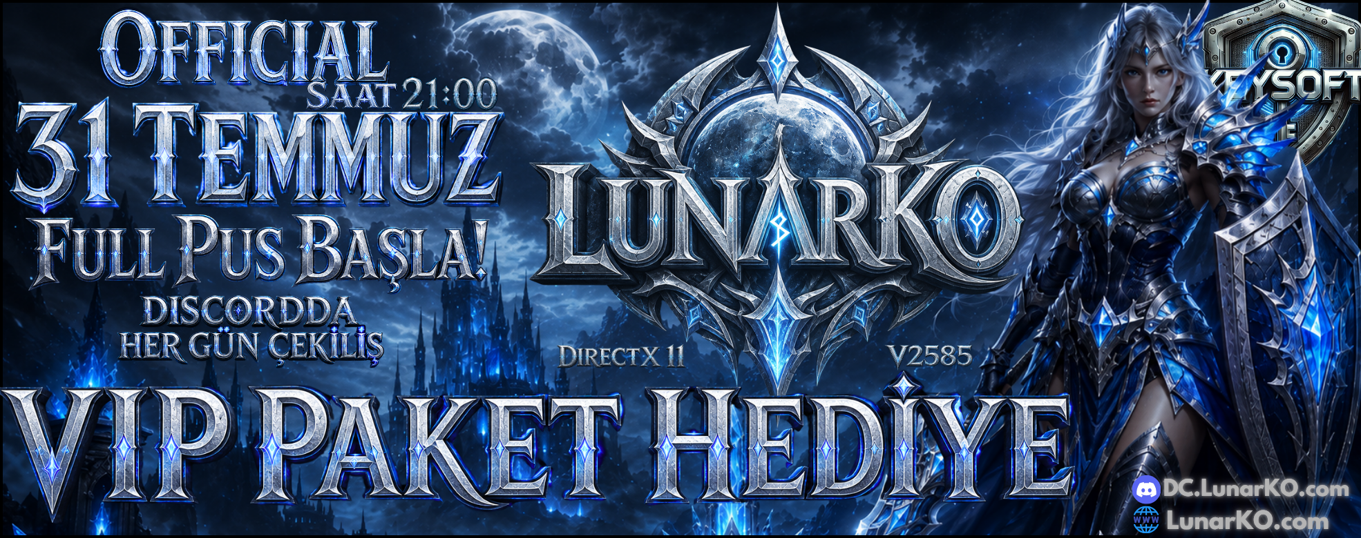⭐LunarKO Efsanesi Dönüyor!⭐31 Temmuz Official⭐23 Temmuz Ödüllü Beta⭐VIP PAKET HEDİYE⭐V2585Dx11⭐ banner