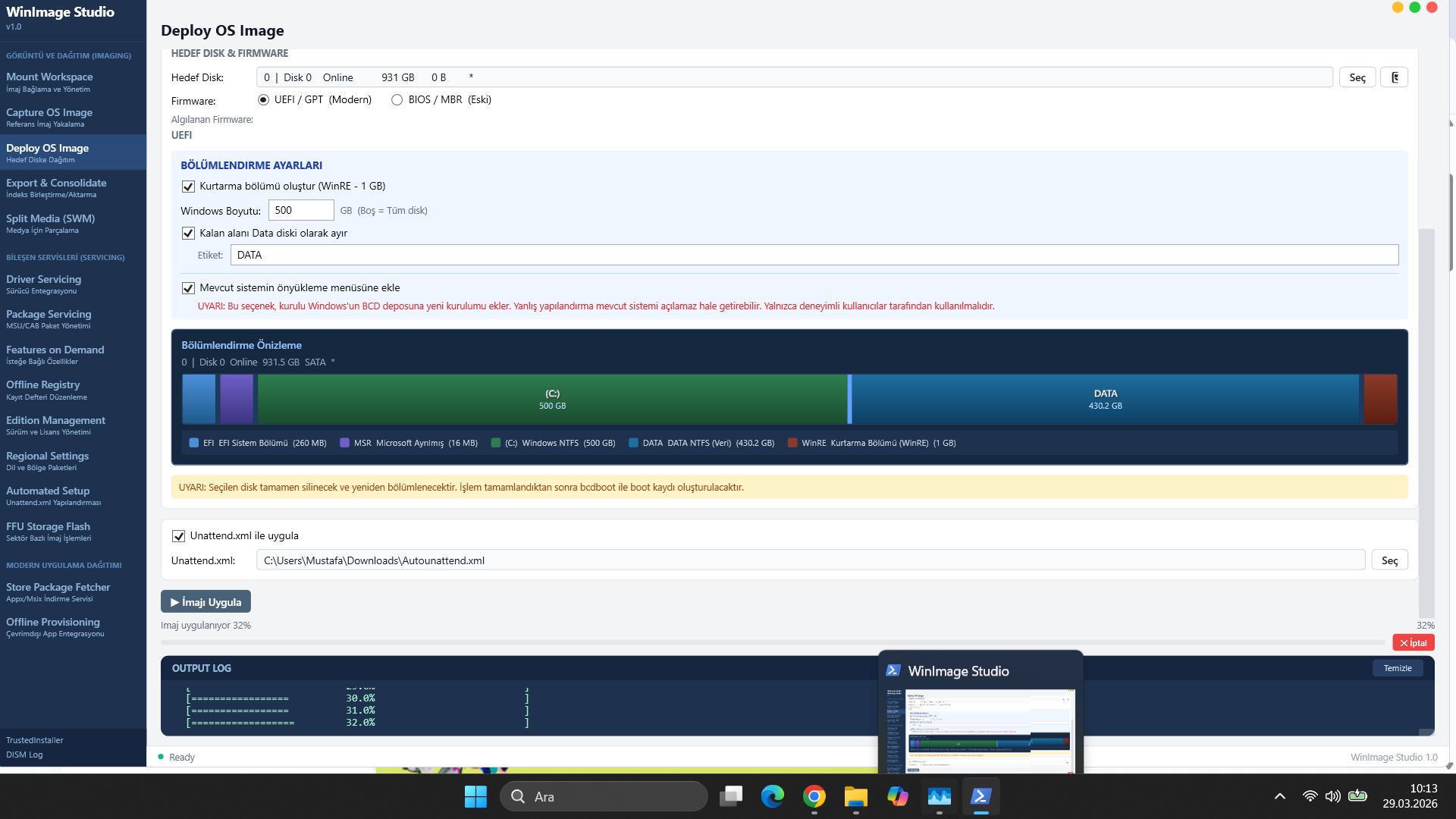 [test Sürümü] Winimage Studio - Powershell Tabanlı Modern Dism Arayüzü ...