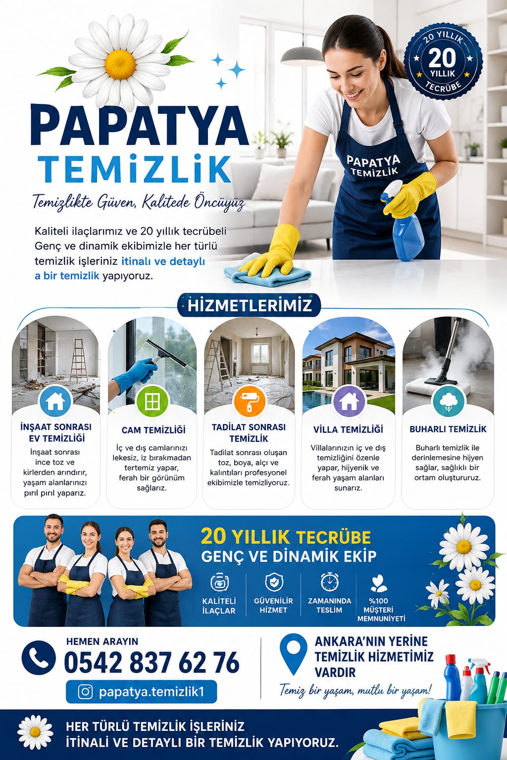 Papatya Temizlik Ankara temizlik hizmetleri tanıtım görseli