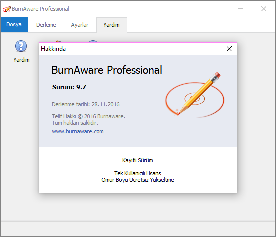 BurnAware Professional 9.7 | Katılımsız