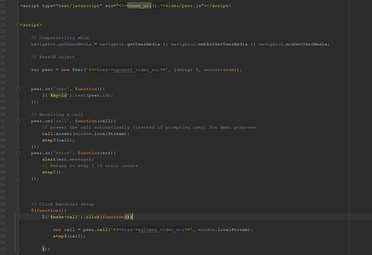 javascript - Java Script - P2P Video Connect - When i open full screen ...