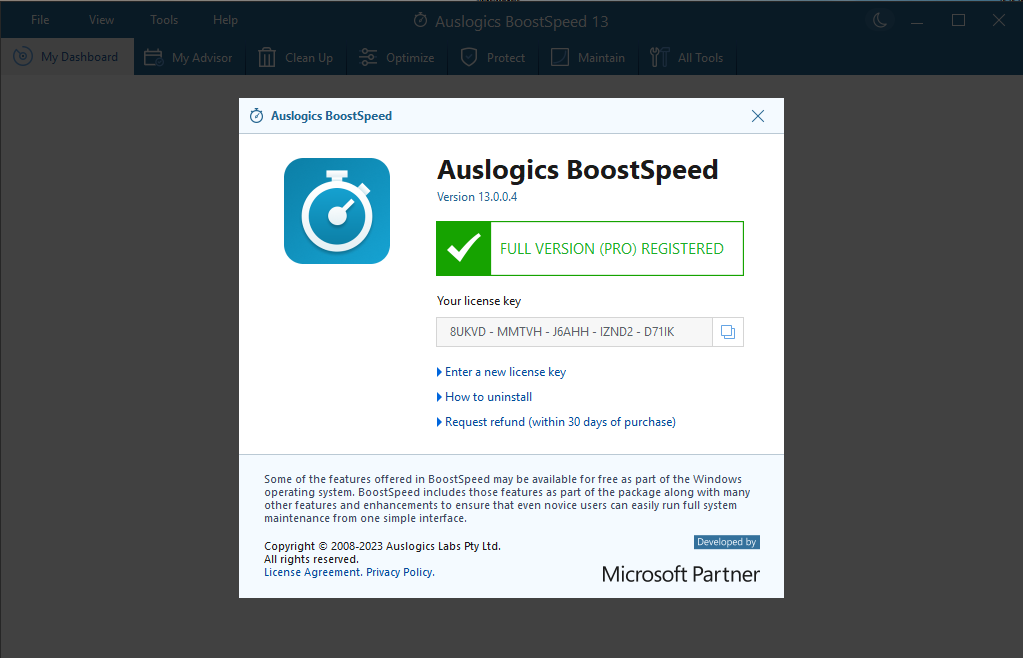 Auslogics BoostSpeed 13.0.0.4 | Katılımsız