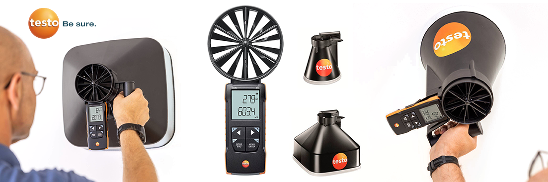 Testo 417 Rüzgar Hızı Ölçer Anemometre Pervane Anemometre (menfez çıkışları için)