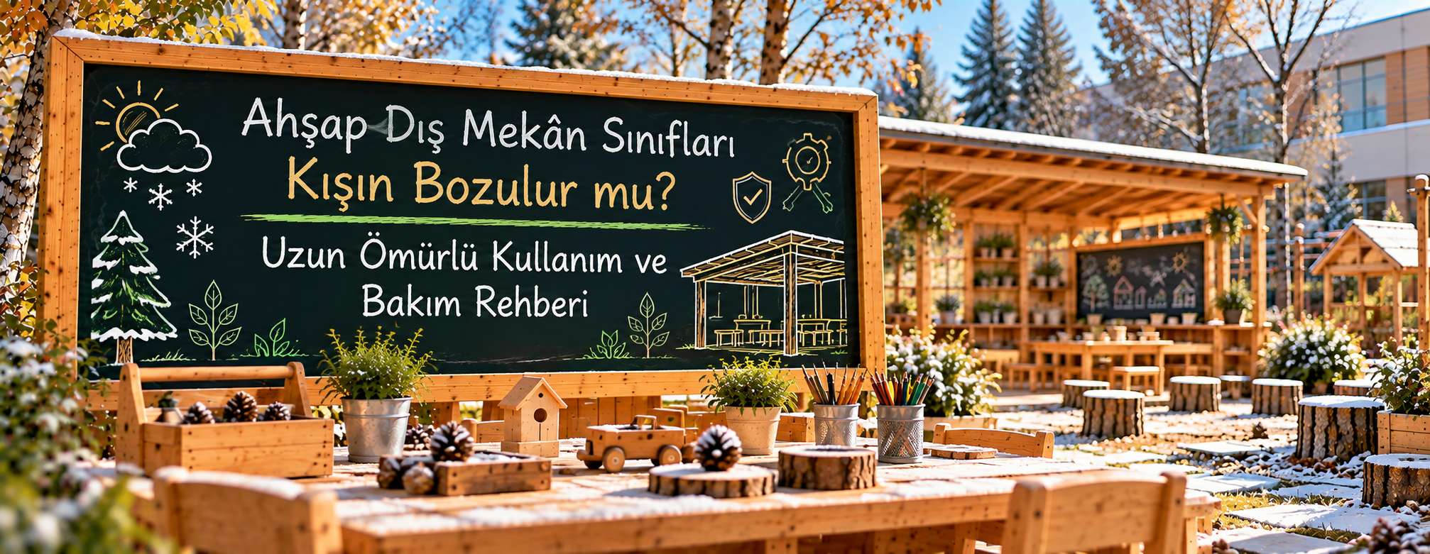 Ahşap dış mekan sınıfları kışın bozulur mu bakım rehberi