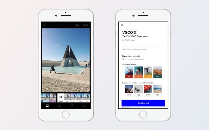 VSCO’da yıllık abonelik