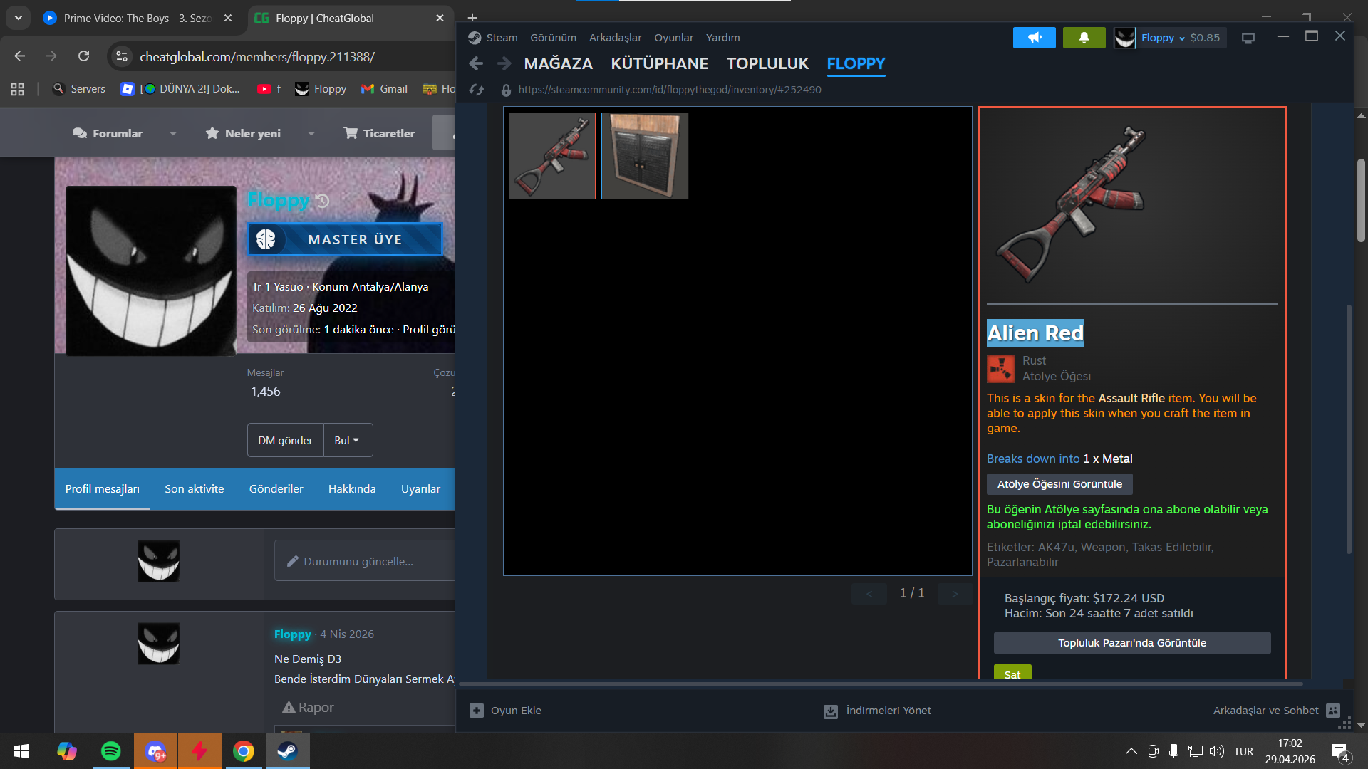 İnceleniyor - Rust Alien Red | CheatGlobal