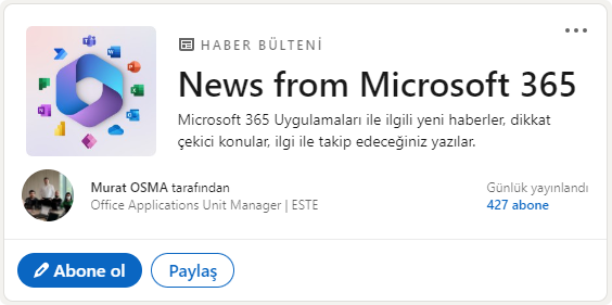 Microsoft 365 Yenilik ve Haberler