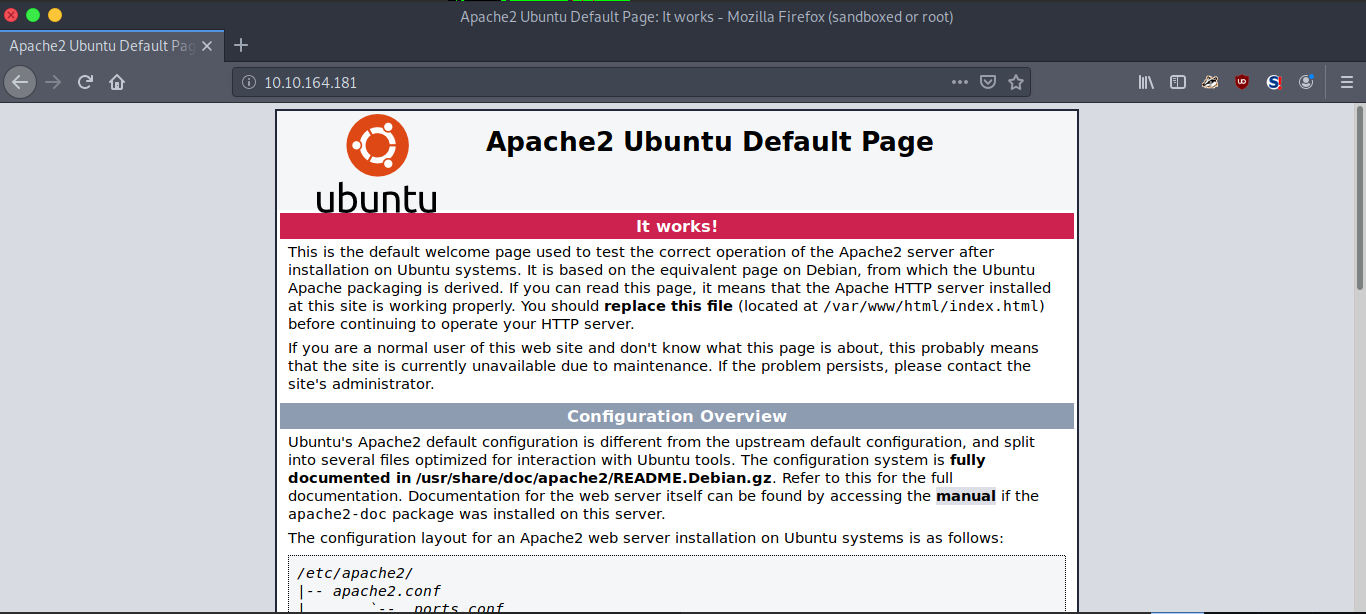 Apache2 Ubuntu default Page. Apache default Page.