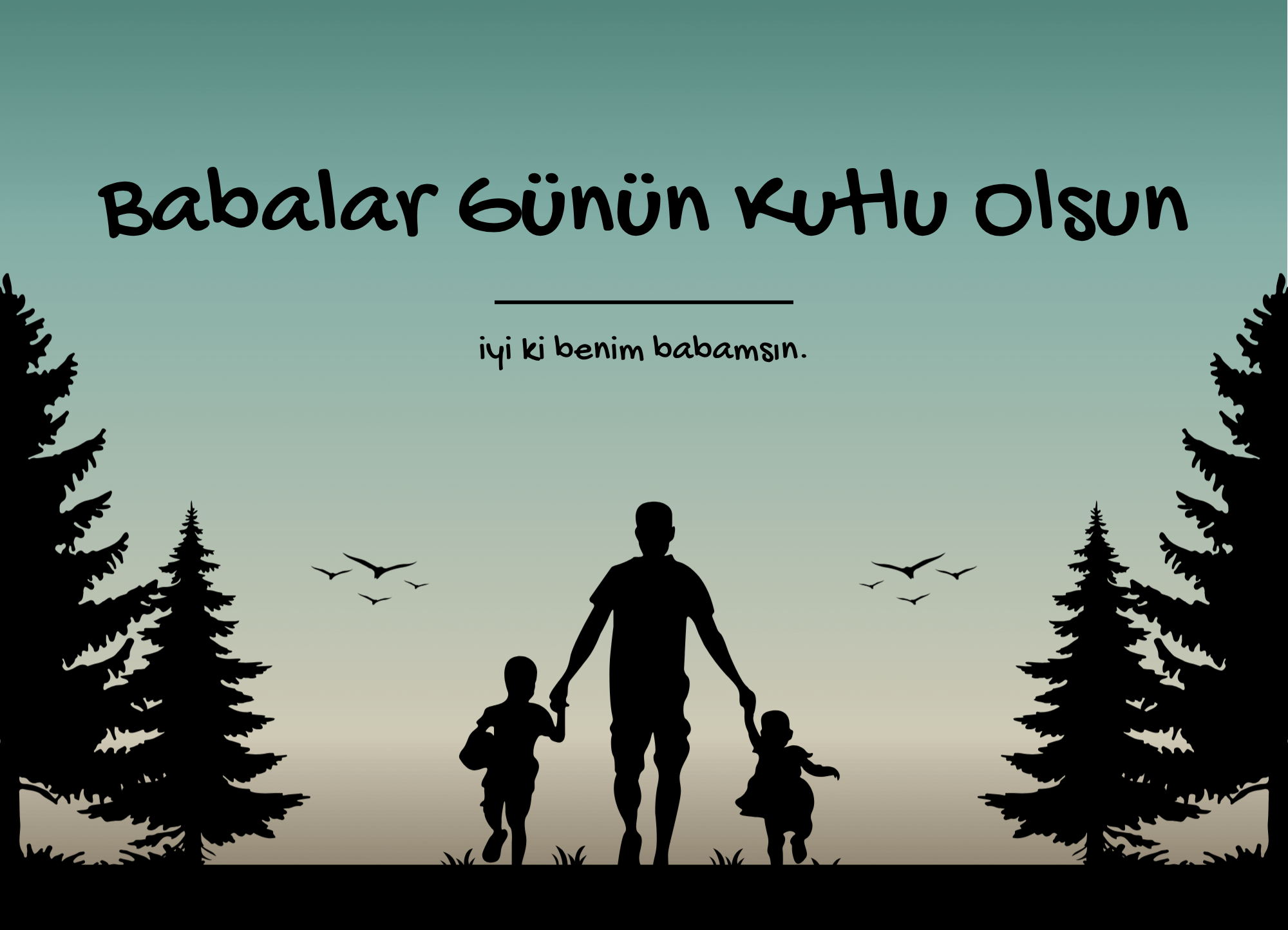 babalar günü kartpostal