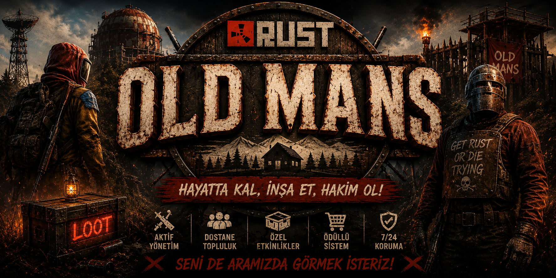 [TR/EU] OLDMANS Vanilla Rust SOLO/DUO/TRİO/QUAD/MAX5 |