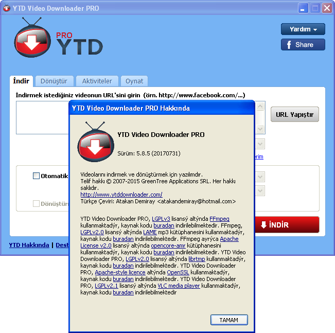 YouTube Downloader (YTD) Pro 5.8.5.0.9 | Katılımsız