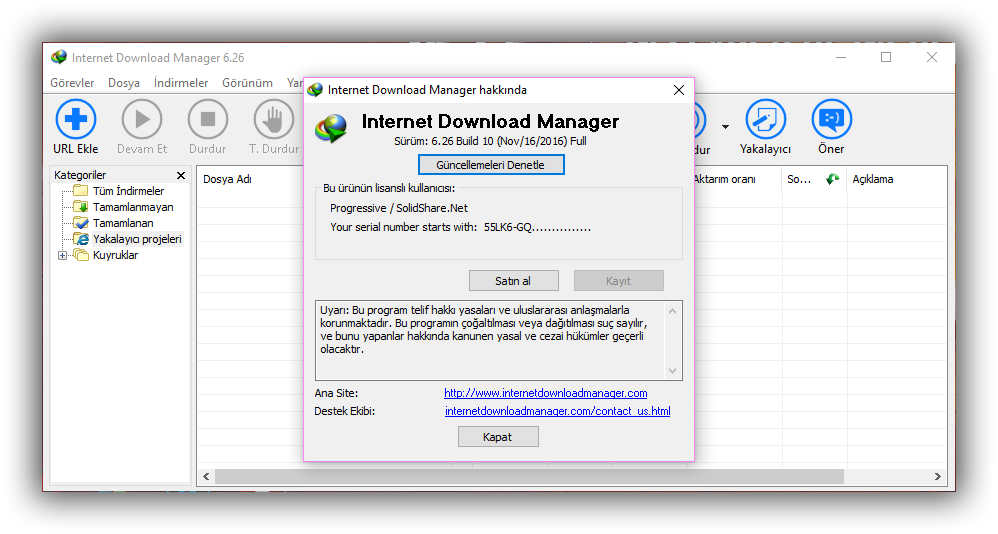 Internet Download Manager 6.26 Build 10 | Katılımsız