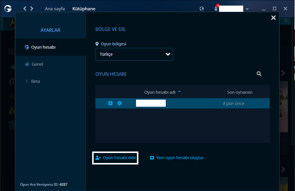 Gameforge Client'e Oyun Hesabı Ekleyememe Sorunu - Hata Bildirimi ...