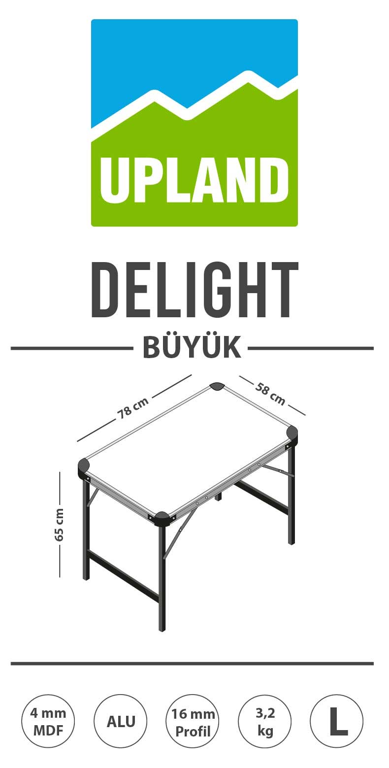 upland delight mdf katlanır masa ürün açıklama resmi