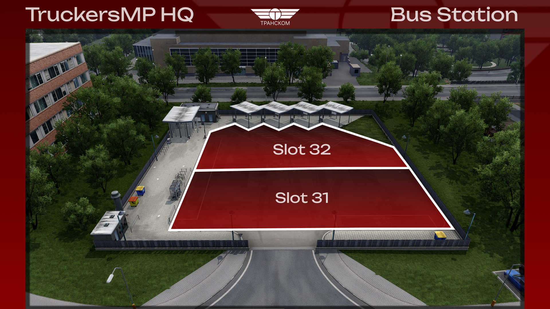 TruckersMP HQ (Bus Station) Slot 31-32