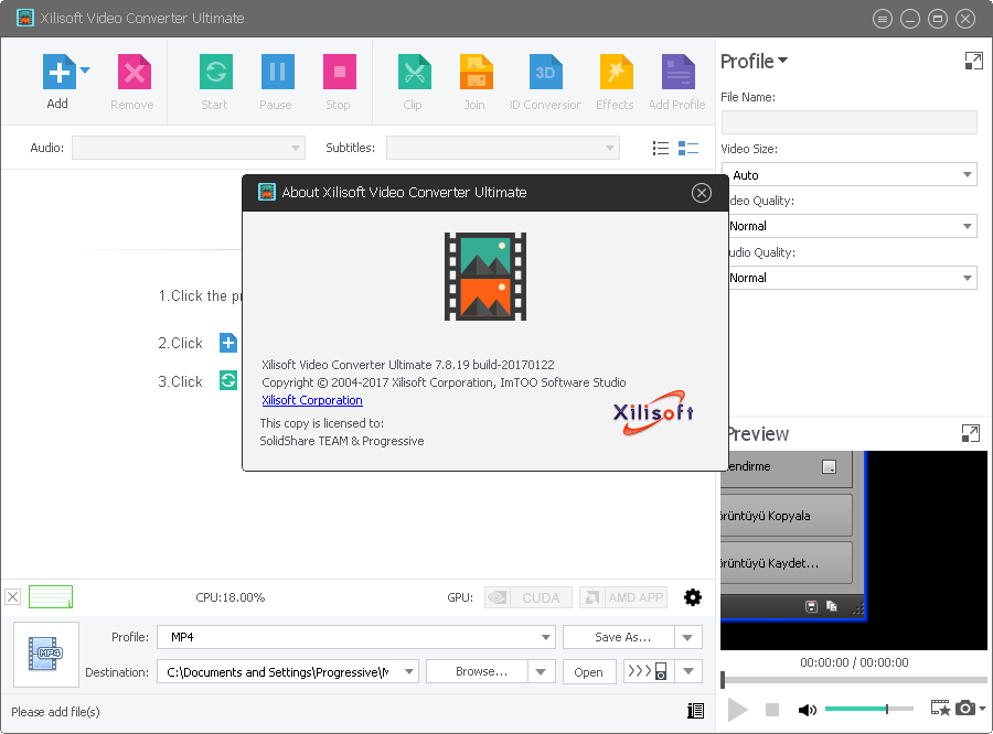 Xilisoft Video Converter Ultimate 7.8.19.20170122 | Katılımsız