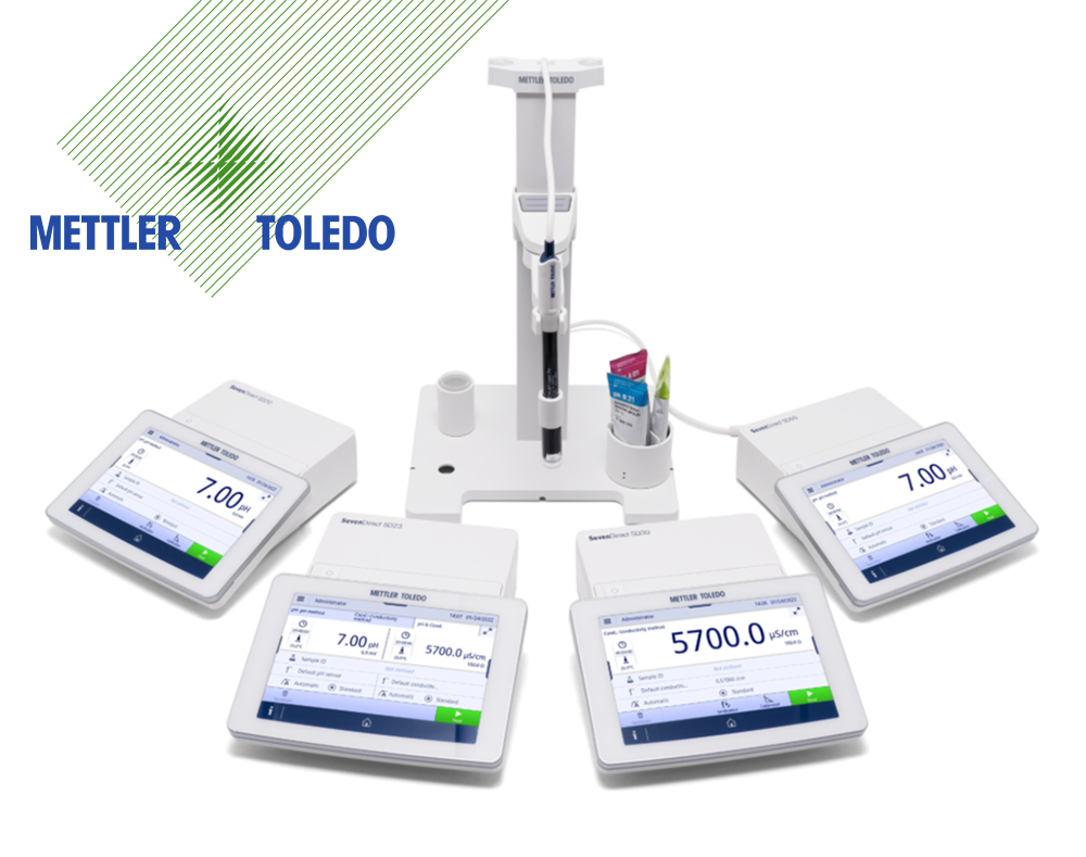 METTLER TOLEDO SevenDirect SD50 Saf Su Kiti pH/İyon Ölçer, InLab Pure-Pro ISM pH Elektrodu ve Kalibrasyon Solüsyonu Poşetleri