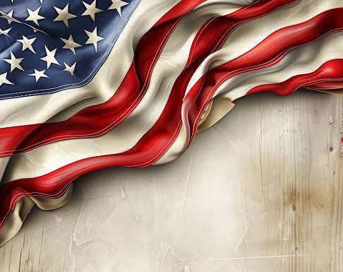 Amerikan bayrağı, kumaş ve ahşap dokusu