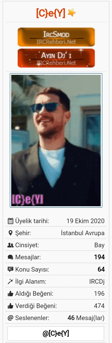 IR Ayn Bay Dj Yldz MART 2022