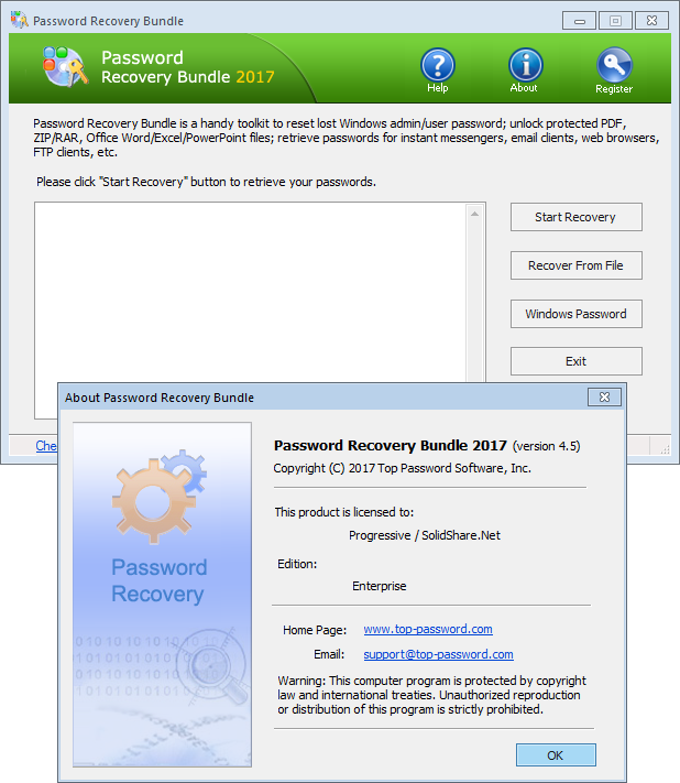 Password Recovery Bundle 2017 Enterprise 4.5 | Katılımsız