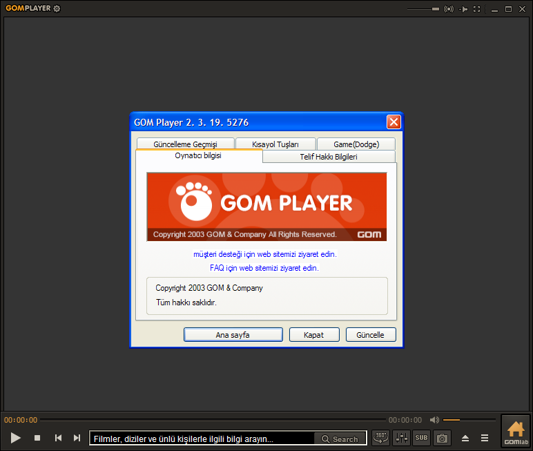 GOM Player 2.3.19.5276 Final | Katılımsız