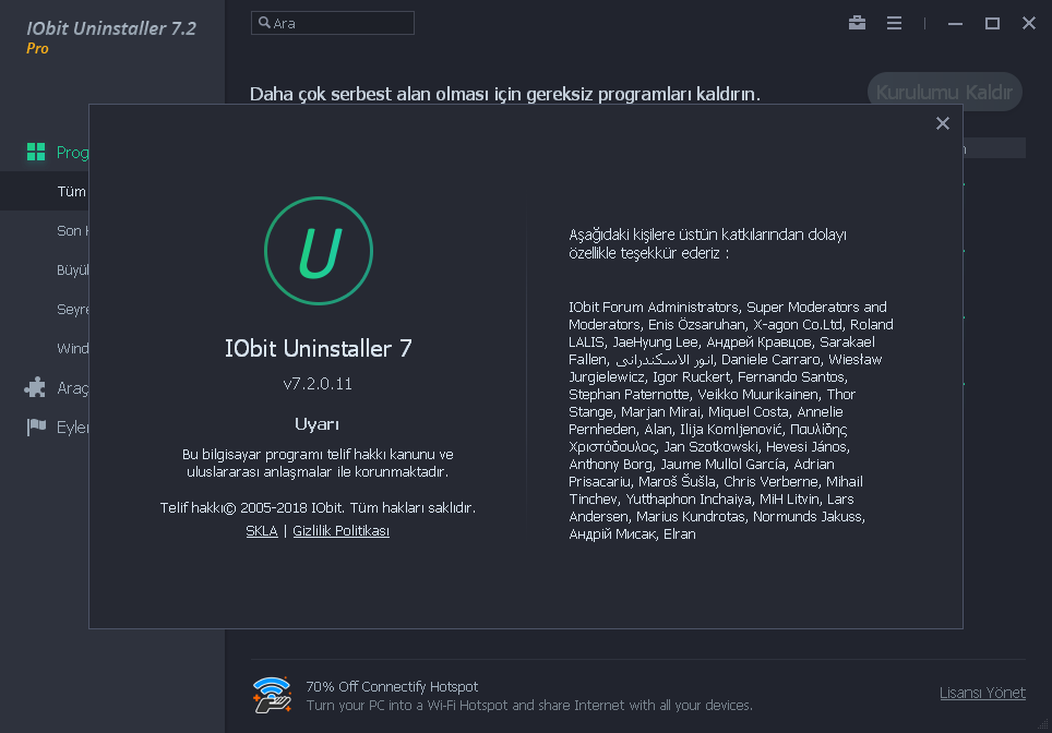 IObit Uninstaller Pro 7.3.0.13 | Katılımsız