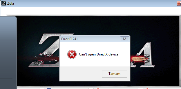 Невозможно создать графическое устройство directx. ZULA cant open DIRECTX device Hatasi. DIRECTX to OPENGL.