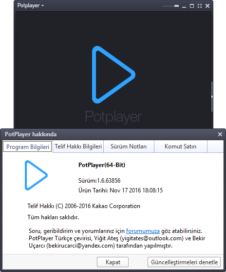 Daum PotPlayer 1.6.63891 Final | OpenCodec | Katılımsız