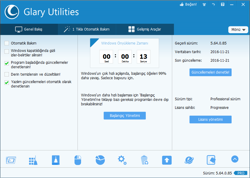 Glary Utilities Pro 5.66.0.87 Final | Katılımsız