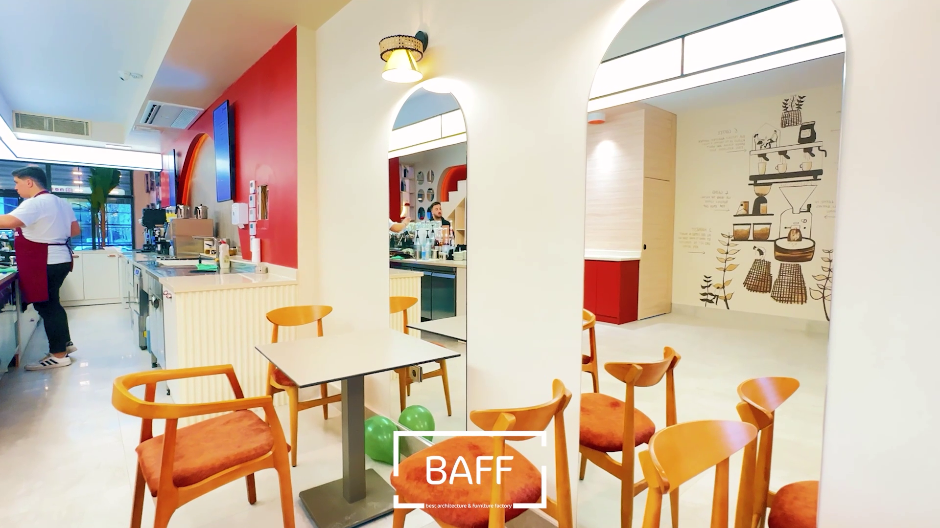 BAFF Mimarlık vizyonu — Kafe Noud projesinden bir kare