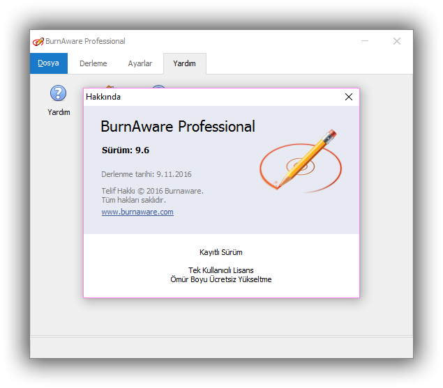 BurnAware Professional 9.6 | Katılımsız