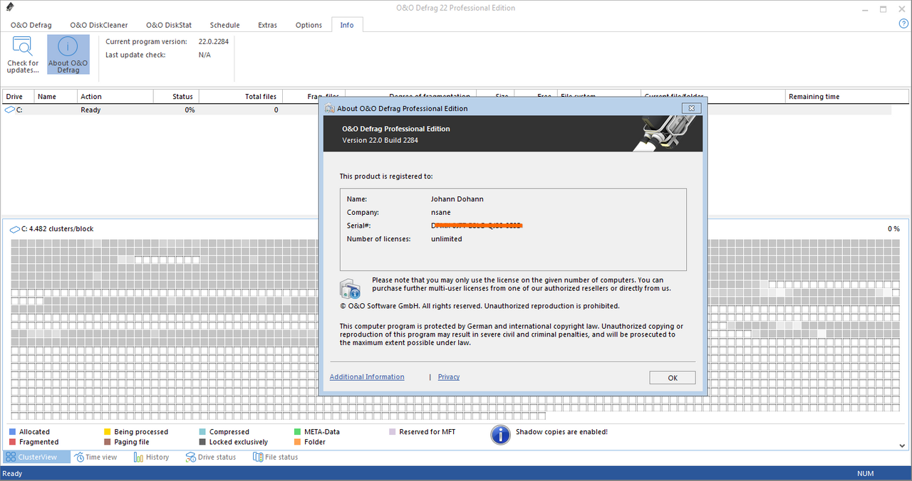 O&O Defrag Professional 22.0 Build 2284 | Katılımsız