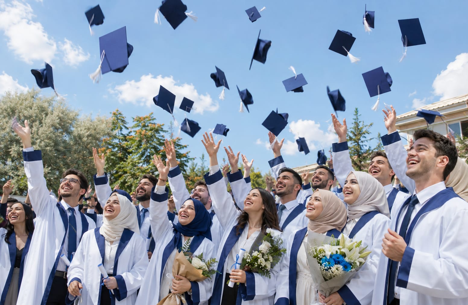 Gümüş Gri ve Siyah Kombin Cübbe