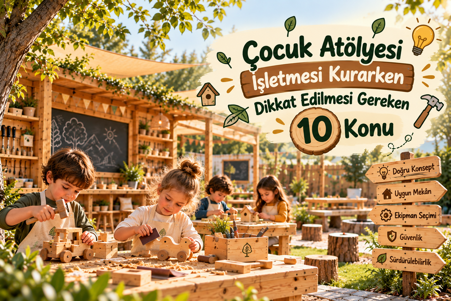 Çocuk atölyesi işletmesi kurarken dikkat edilmesi gereken 10 konu