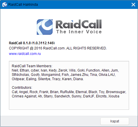 RaidCall 8.1.8 Final TR | Katılımsız