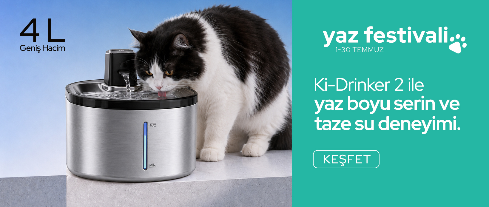 Ki-Drinker 2 Akıllı Su Pınarı