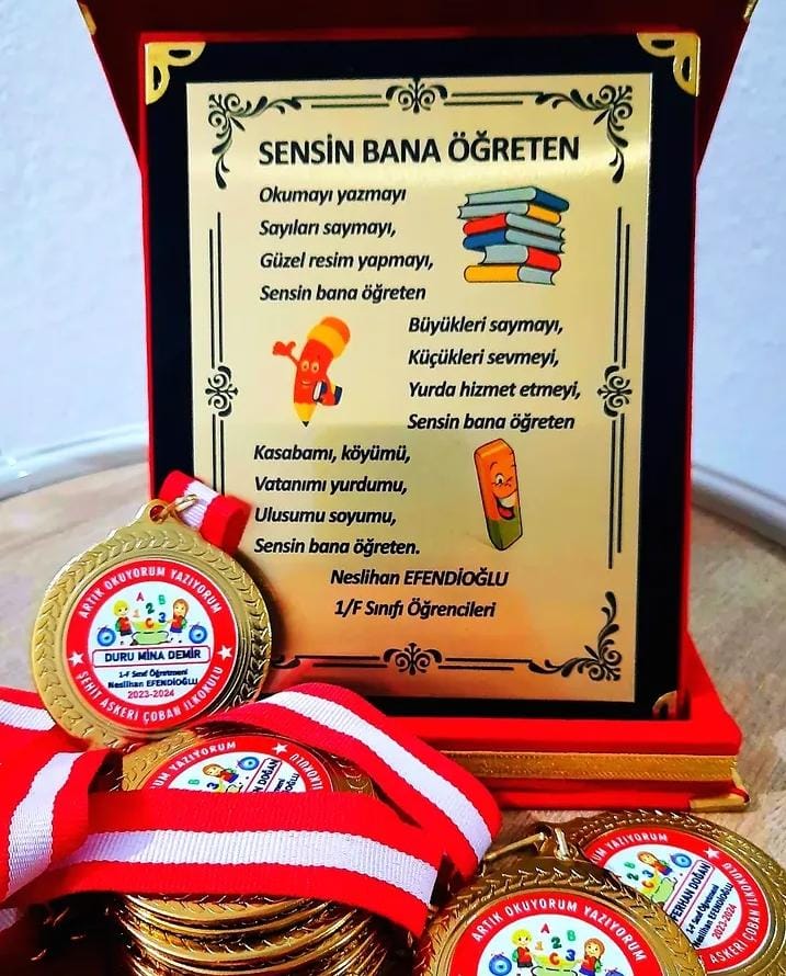 Gri ve Turkuaz Modern Cübbe