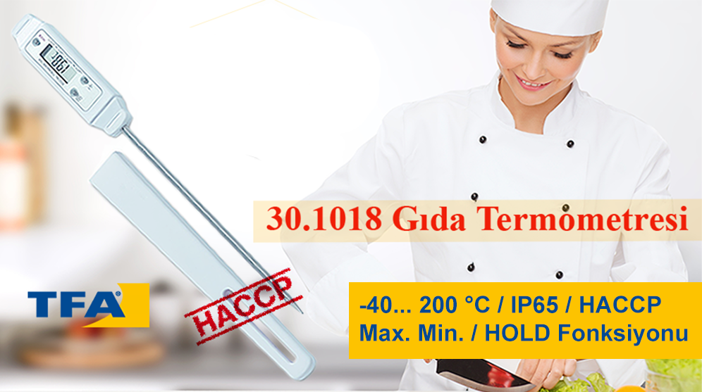 TFA 30.1018 'Pocket-Digitemp' Saplama Tip Gıda Termometresi HACCP Onaylı -40 ºC... +200 ºC 