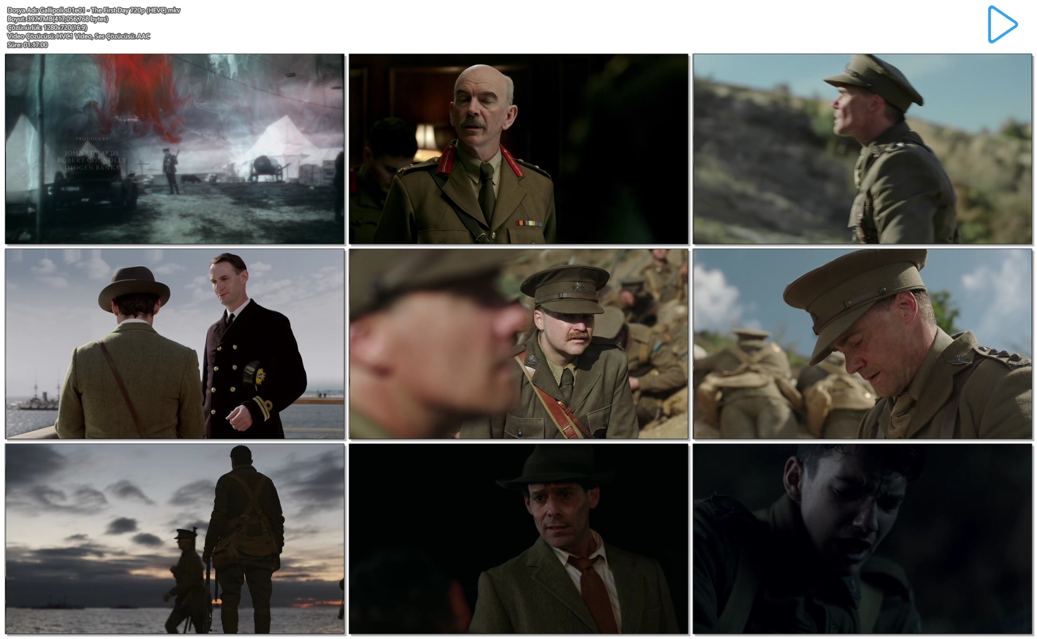 Gallipoli 2015 | 720p x265 HEVC | (Mini Dizi) Mkv