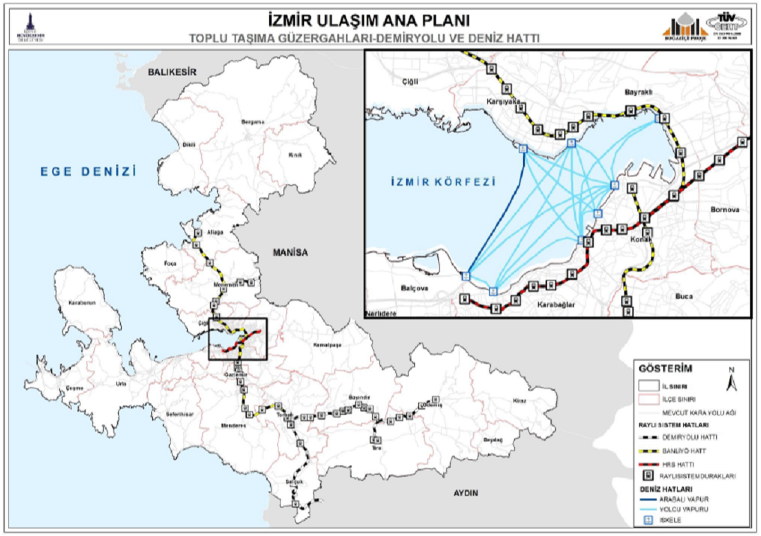 Карта метро измир