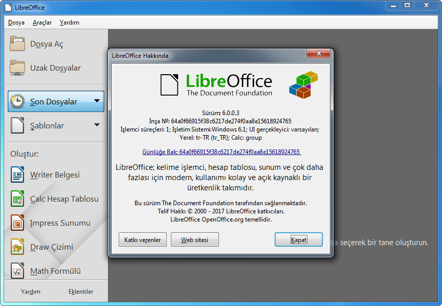 Libre Office 7.1.3.2 | Katılımsız
