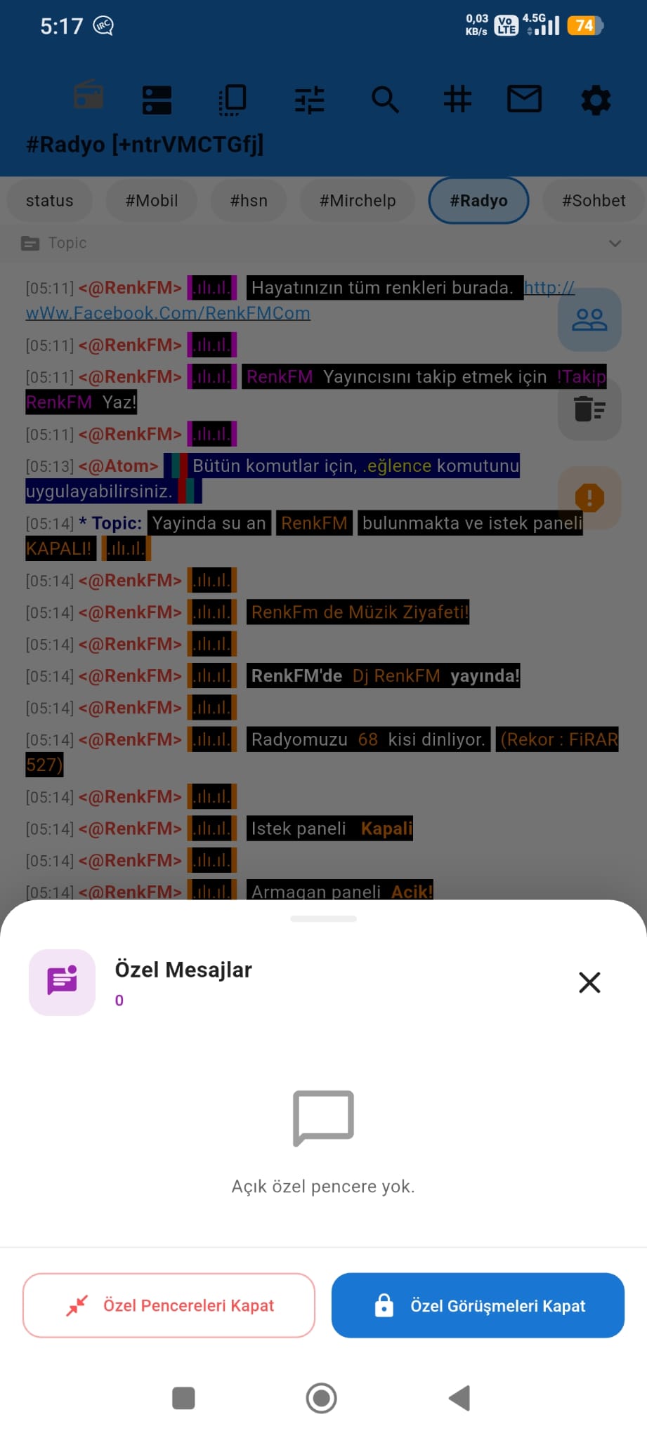 Mobil IRC Script PRO